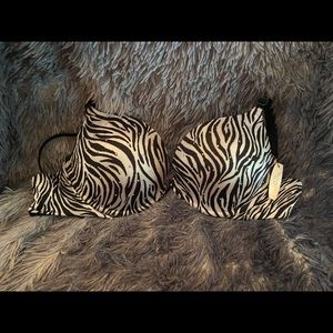 VS Very Sexy Bra zebra print with rhinestone.  NWT 36D